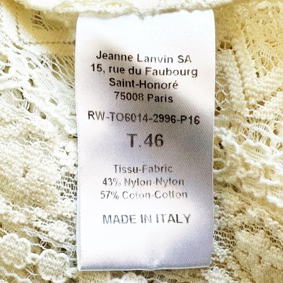 Lanvin Ivory Lace Blouse - Picture 12 of 13